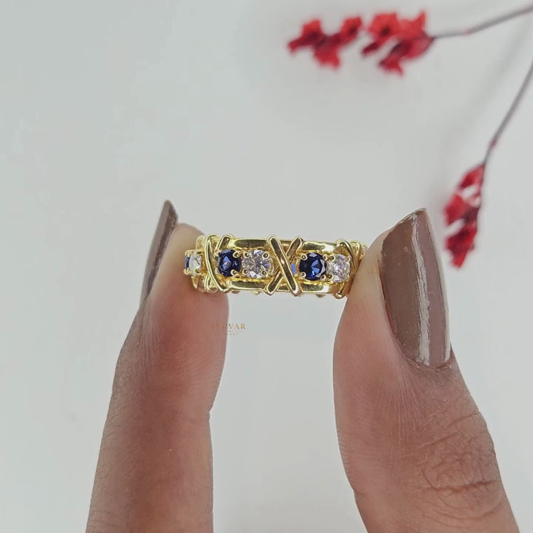 Blue Sapphire and Colorless Eternity Band video