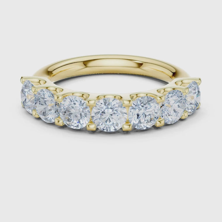 Round Seven Stone Wedding Band video