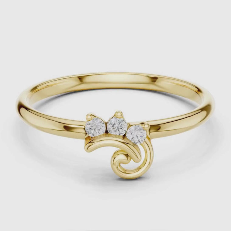 Swirl Cluster Minimalist Ring For Women video