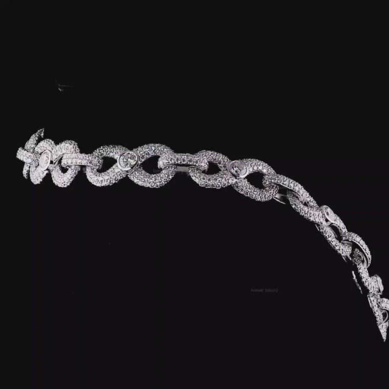 Hip Hop Lab Diamond Repeating Pattern Statement Chain Set video