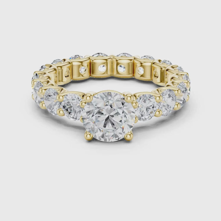Solitaire Round Brilliant Eternity Engagement Ring video