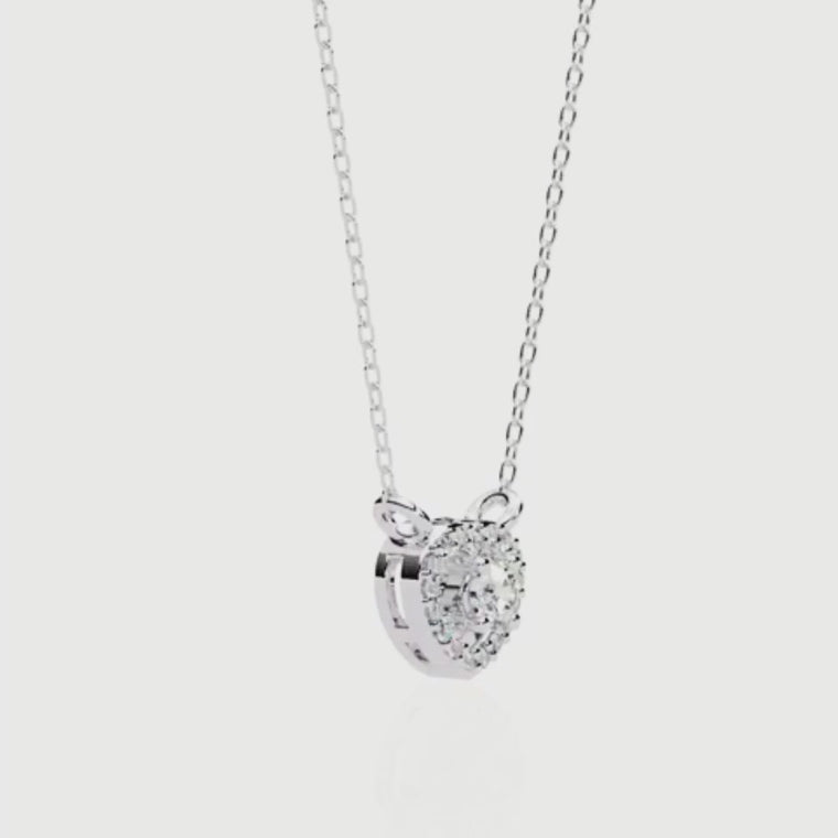 Heart Shape Halo Pendant video