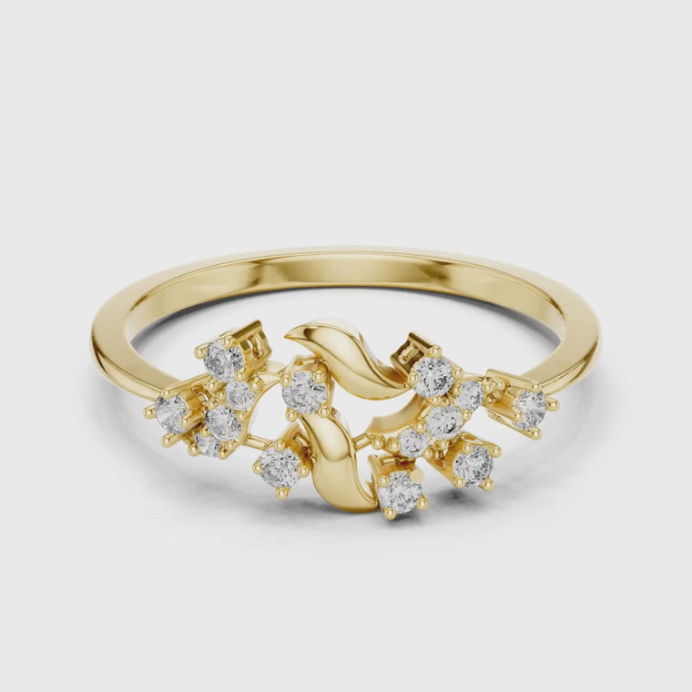 Floral Vine Cluster Ring video