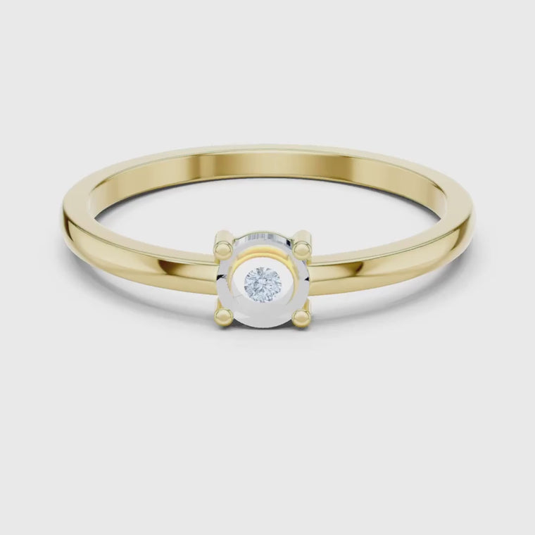 Fancy Round Cut Solitaire Lab Diamond Ring video