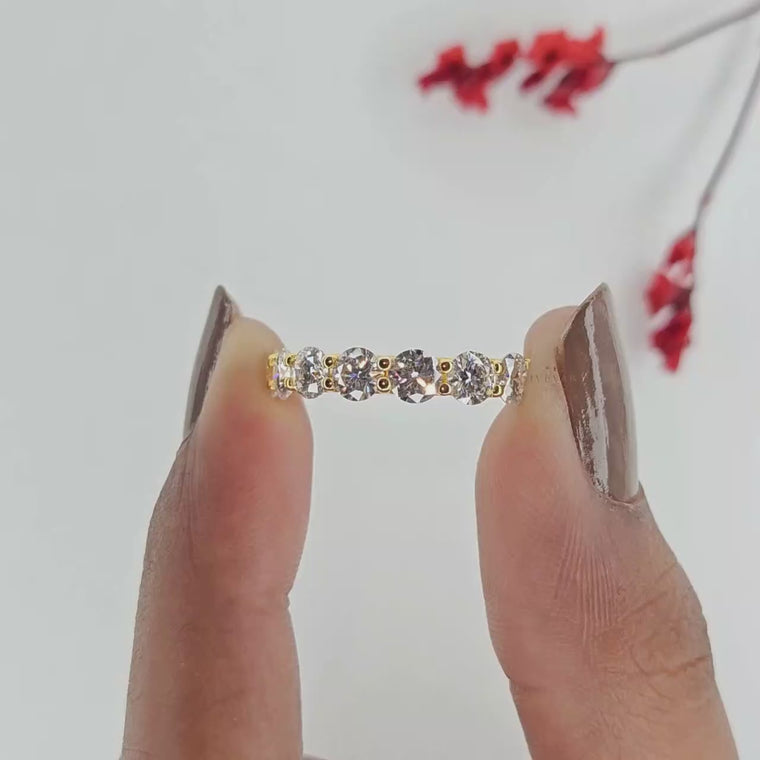 Round Cut Half Eternity Promise Band video