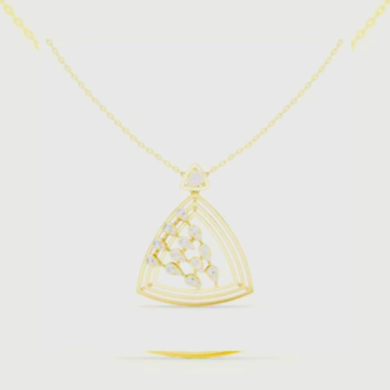 Open Triangle Floral Pendant Necklace video
