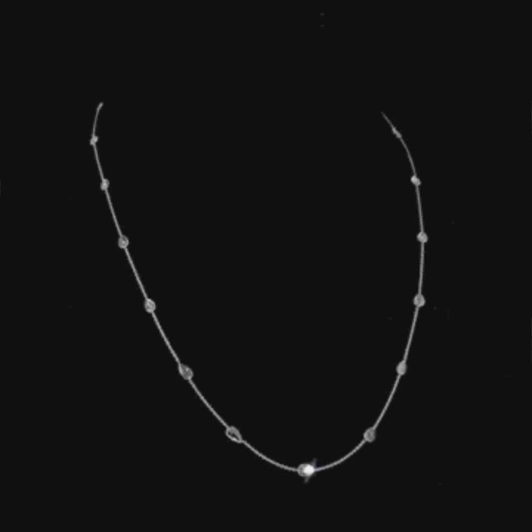 Ethereal Glow Rose Cut Diamond Station Necklace video