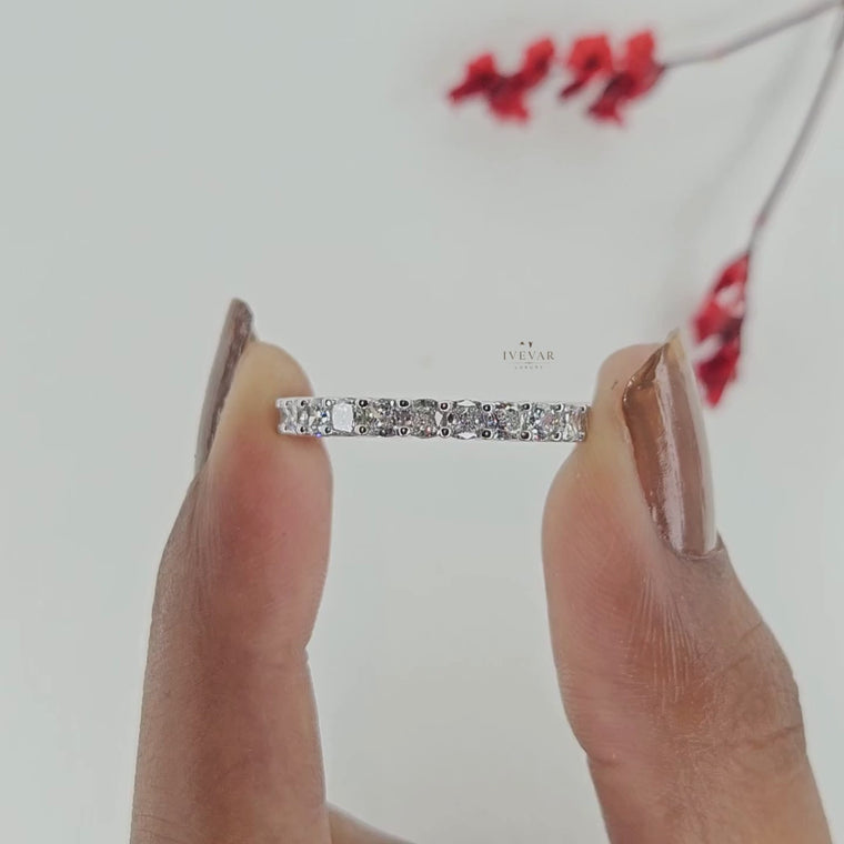 Round Cut Full Eternity Wedding Band video