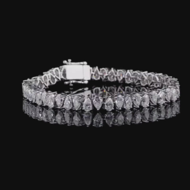 Pear Shape Tennis Bracelet video