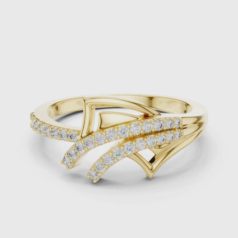 Crossover Pave Setting Engagement Ring video