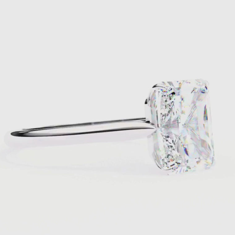 Four Prong Radiant Solitaire Engagement Ring video