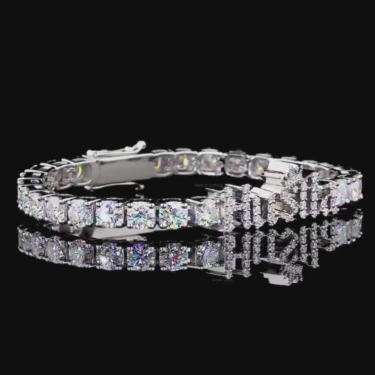 Custom Cut Name Tennis Bracelet video