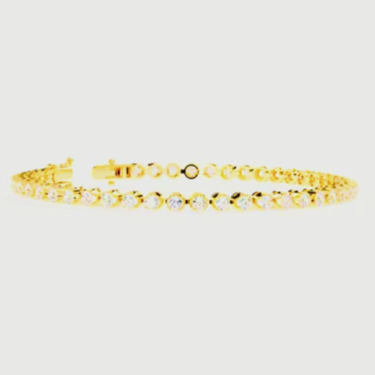 Round Cut Aurora Luxe Tennis Bracelet video