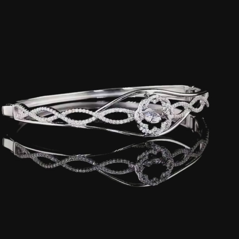 Intertwined Infinity Round Floral Motif Bracelet video