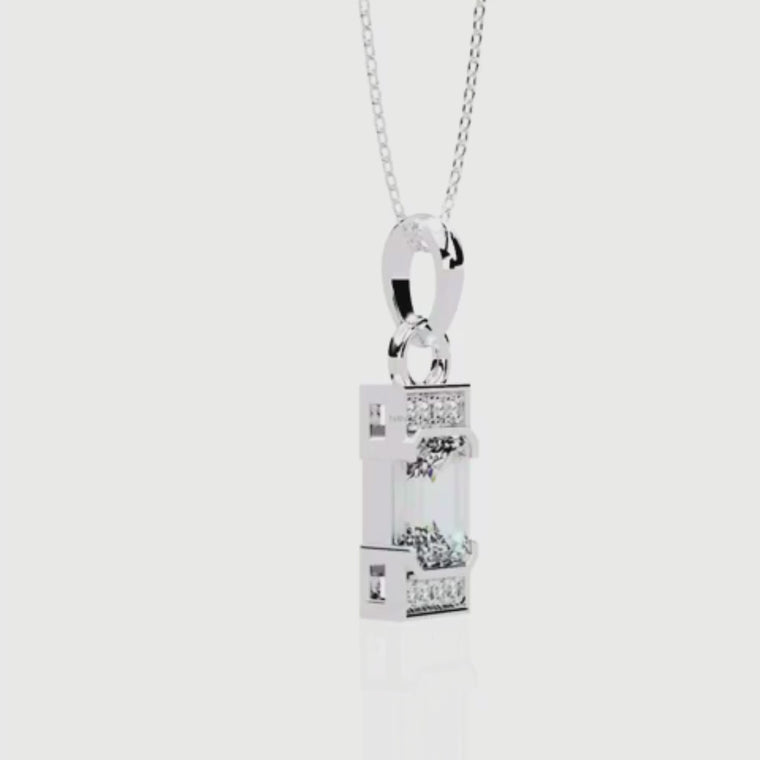 Emerald Cut Solitaire Pendant with Center Stone video