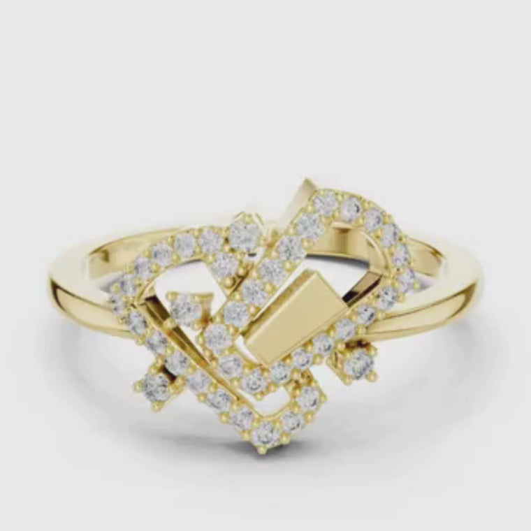 Interlocked Round Engagement Ring video