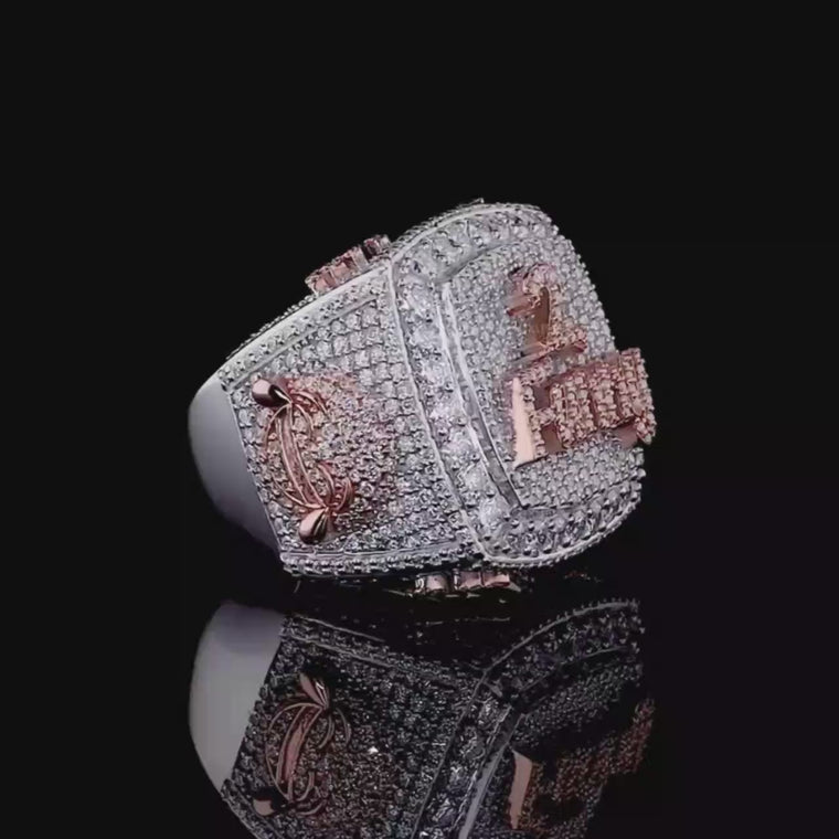 Custom Iced Out Championship Ring Pave Lab Grown Diamond Design video