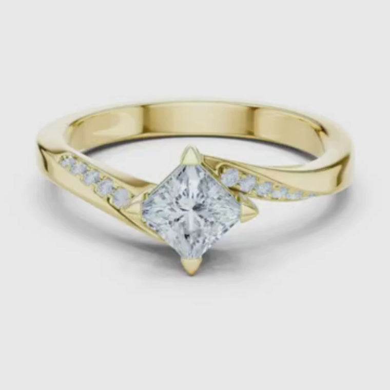 Princess Cut Pave Accent Stones video