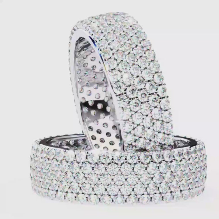 Round Brilliant Full Pave Eternity Band Ring video