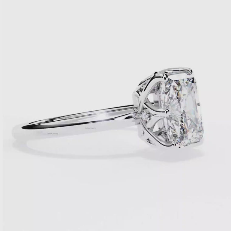 Hidden Halo Solitaire Ring video