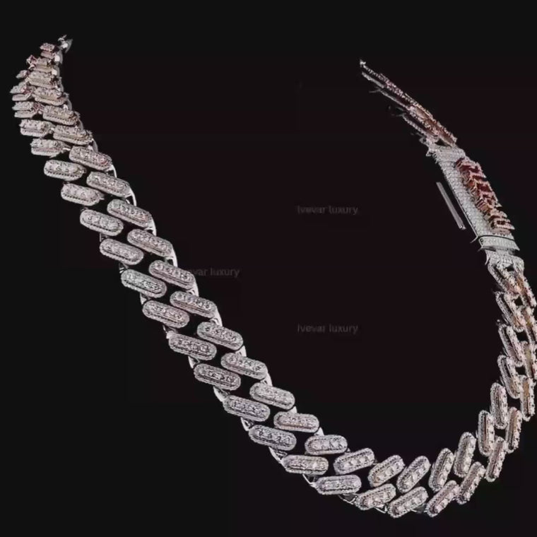 Iced Out Heavy Curved Moissanite Choker Necklace video