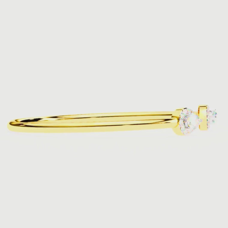 Pear Cut Contemporary Bypass Bangle video
