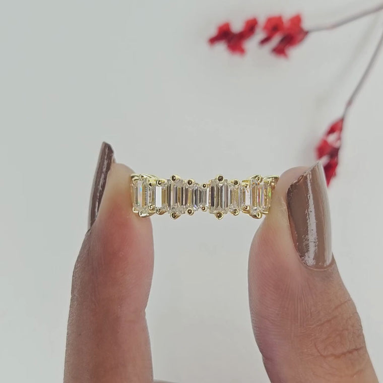 Baguette Cut Eternity Wedding Stacking Band video