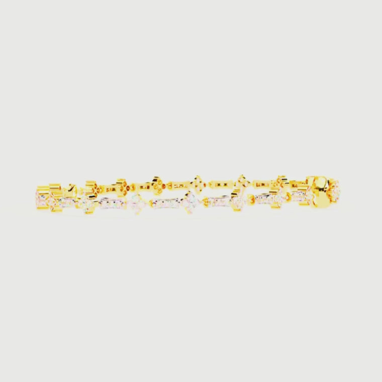 Floral Round Link Bracelet for Women video