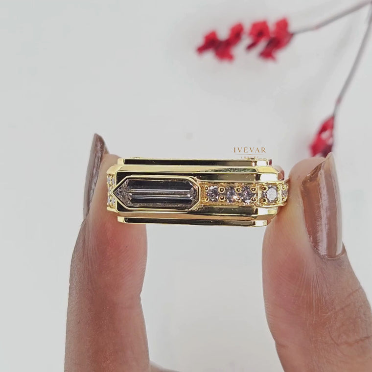 East-West Baguette Cut Signet Ring video
