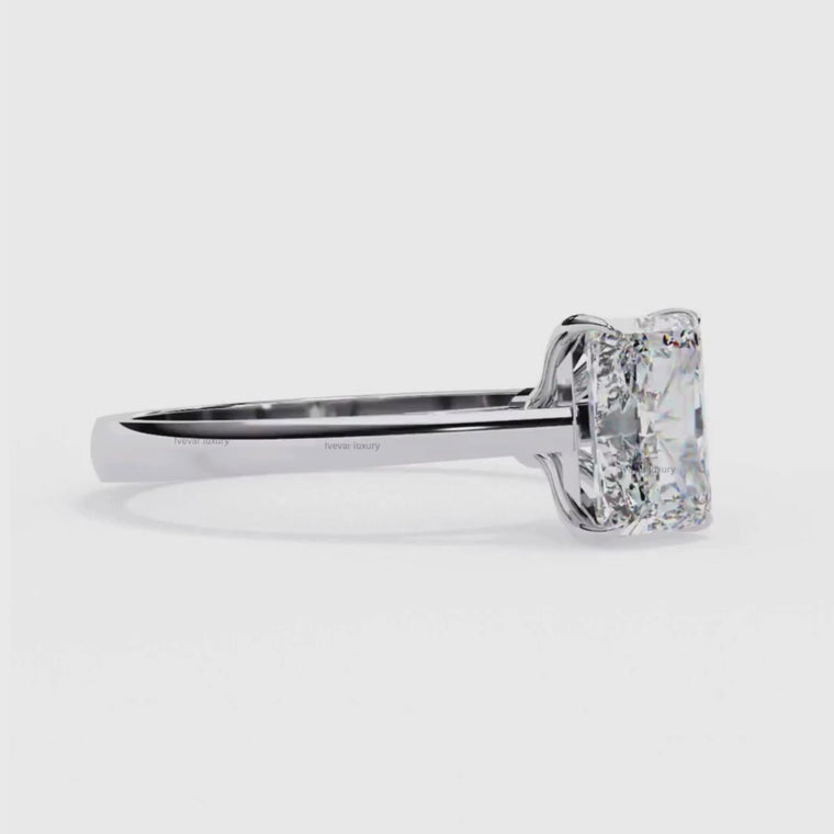 Radiant Cut Engagement Solitaire Ring video