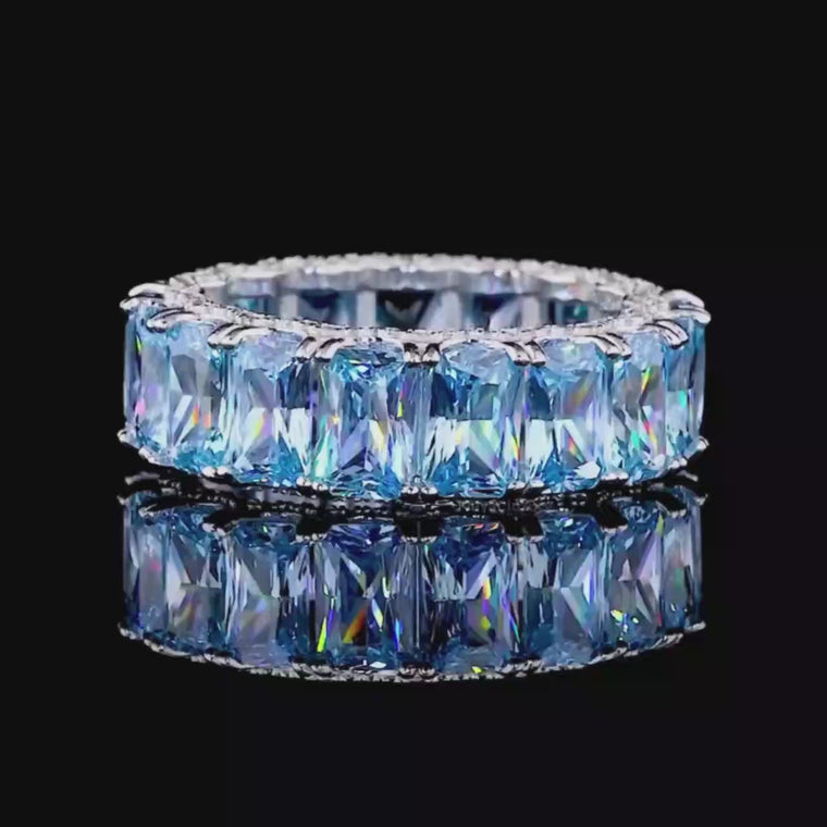 Full Sparkle Radiant Cut Eternity Statement Band video