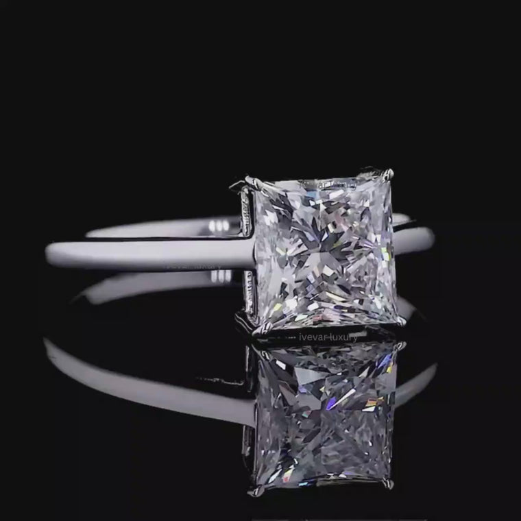 Princess Cut Solitaire Engagement Ring video