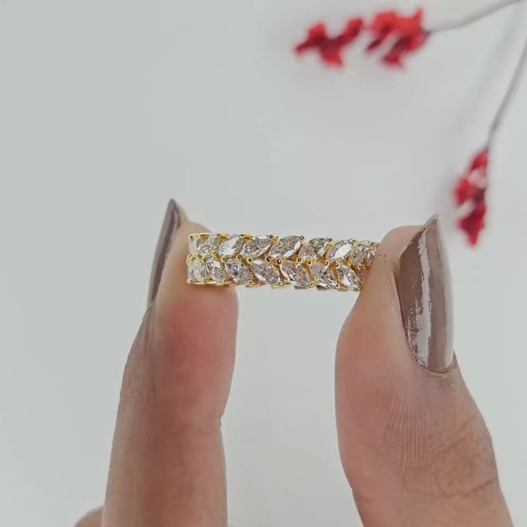 Marquise Cut Full Eternity Wedding Band video