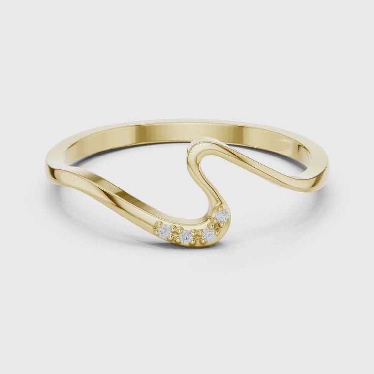 Curved Wave Wedding Band video
