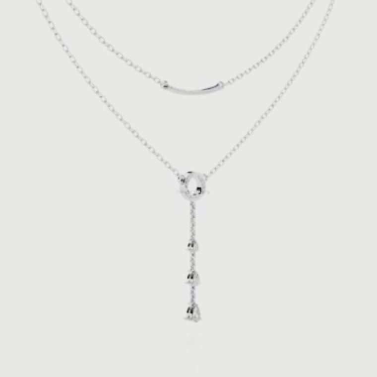 Double Layered Circle Drop Necklace video