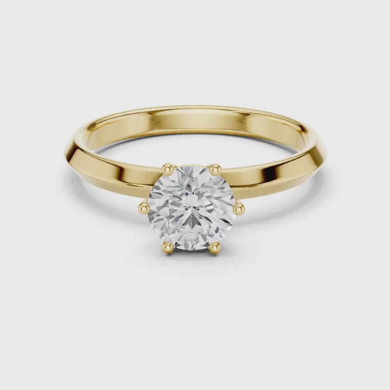 Round Cut Brilliant Solitaire Ring video