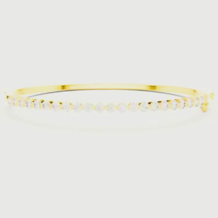 Slim Round Hinged Bangle Bracelet video