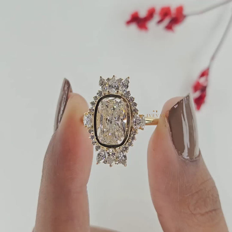 Floral Halo Inspire Radiant Cut Engagement Ring video