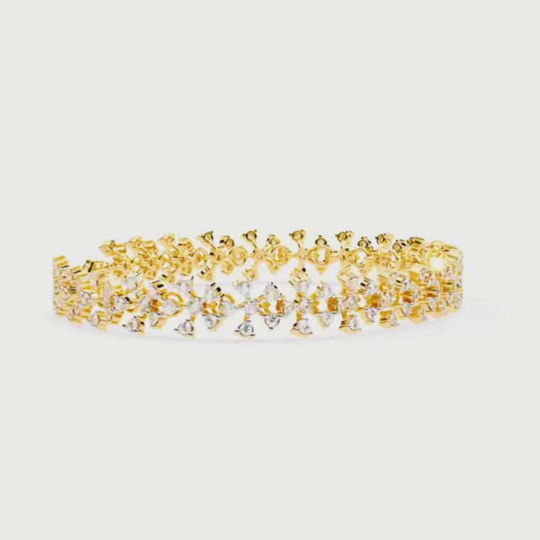 Round Cut Statement Floral Bracelet video