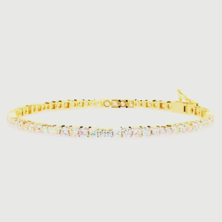 Round Cut Continuous Modern Tennis Bracelet video