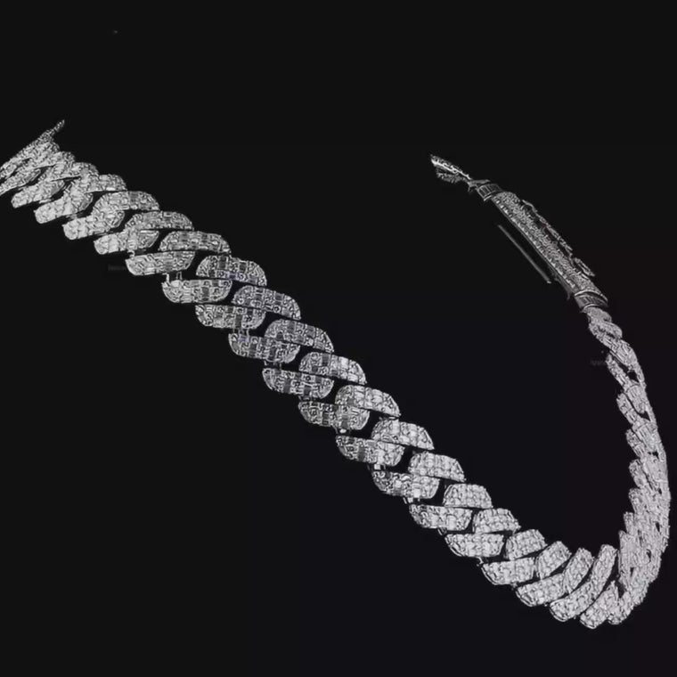 Iced Out Linear Lab Grown Diamond Choker Necklace video