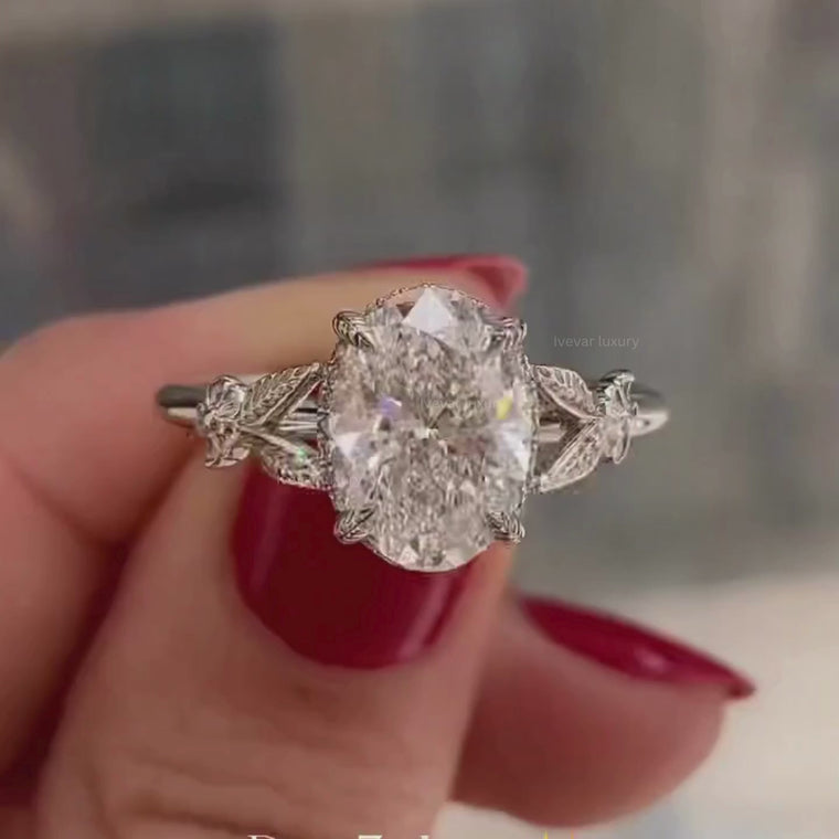 Vintage Oval Filigree Engagement Ring video