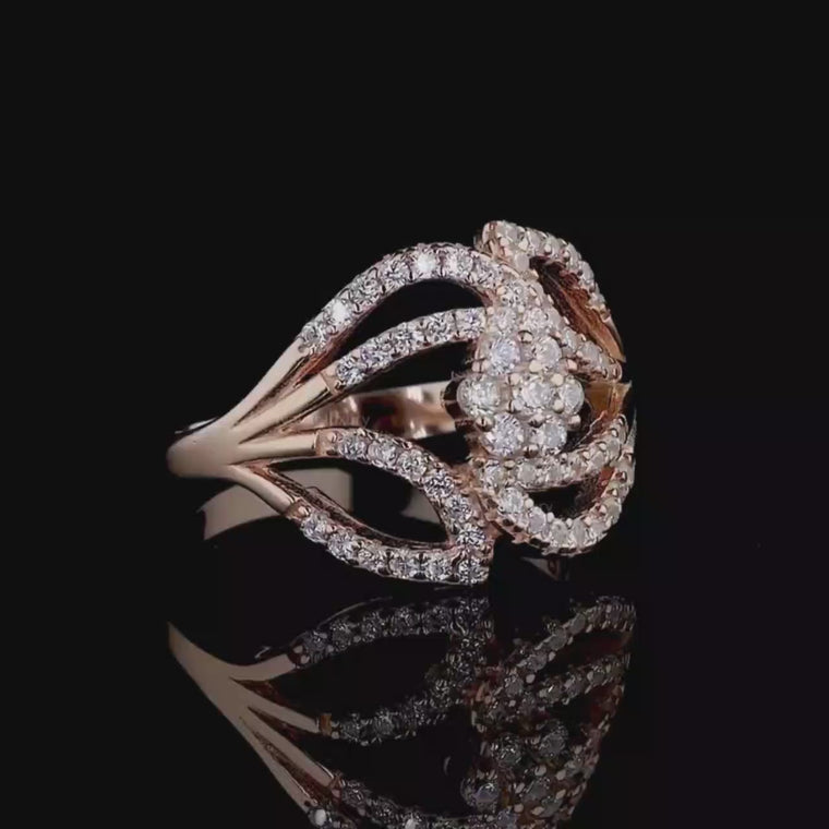 Leaf Motif Style Round Anniversary Ring video