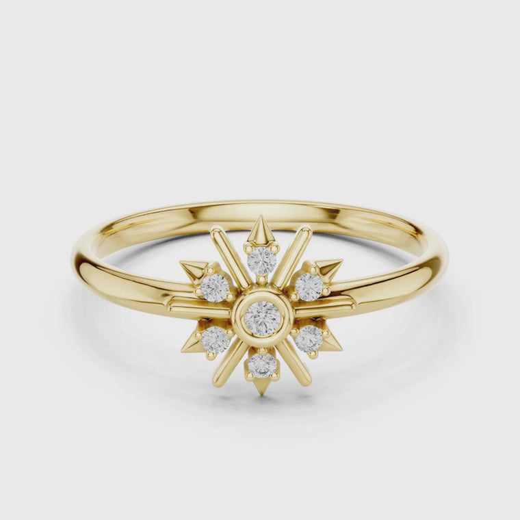 Round Cut Ring With Brilliant Accents video