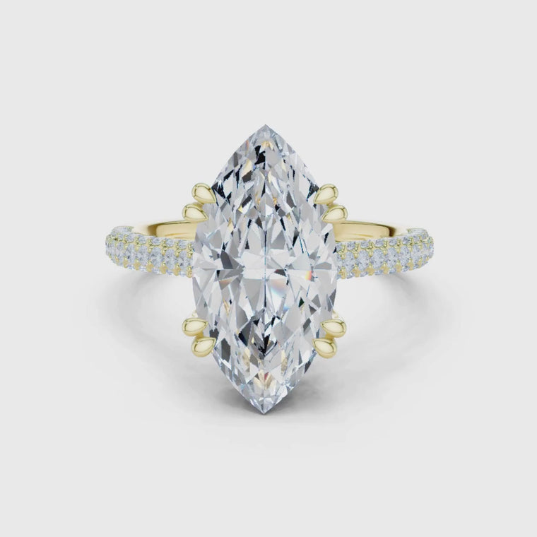 Dual Prong Marquise Cut Engagement Ring video