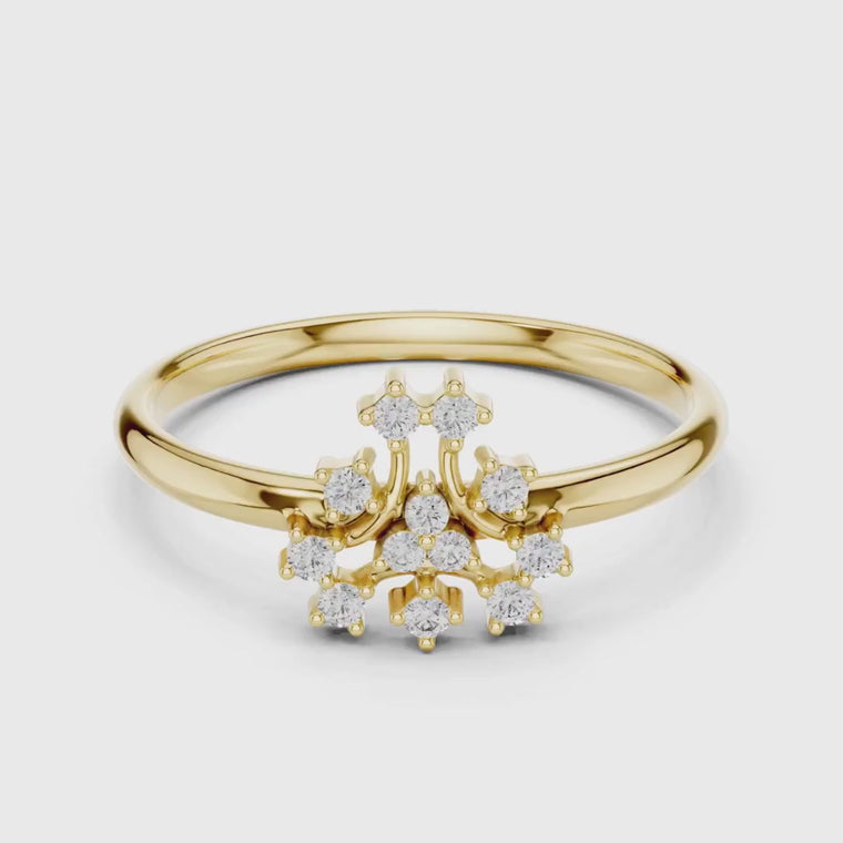 Floral Cluster Round Anniversary Ring video