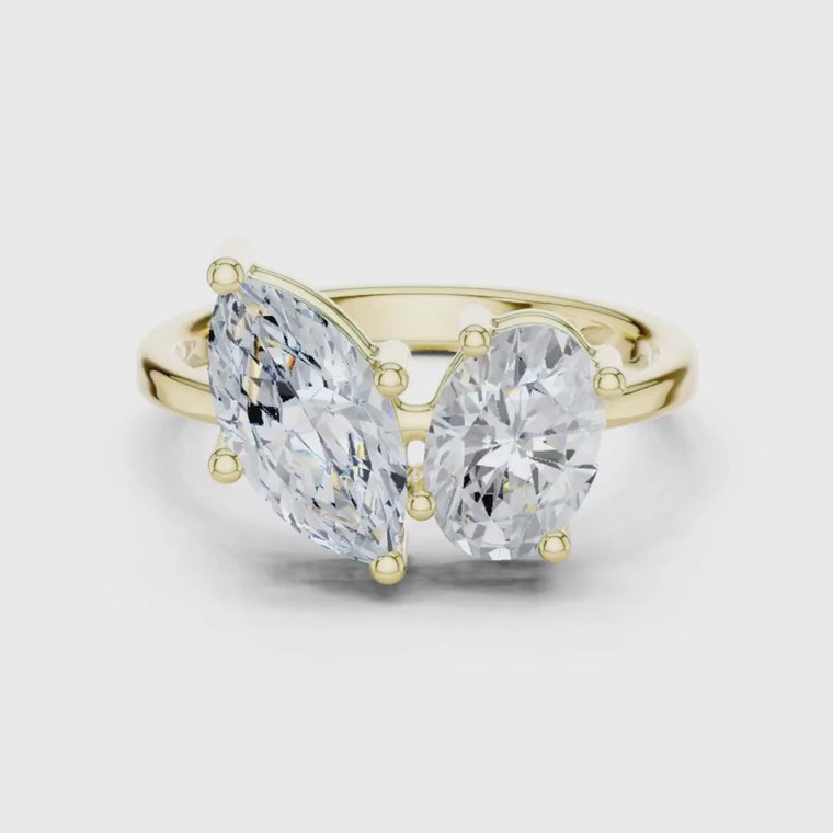 Marquise and Oval Toi Et Moi Promise Ring video