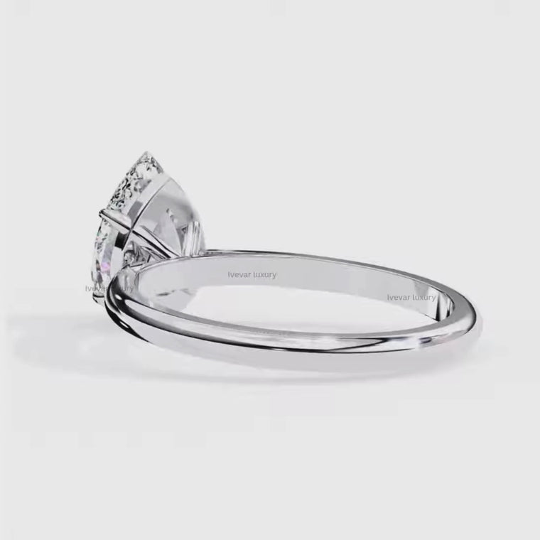 Pear Cut Solitaire Wedding Ring video