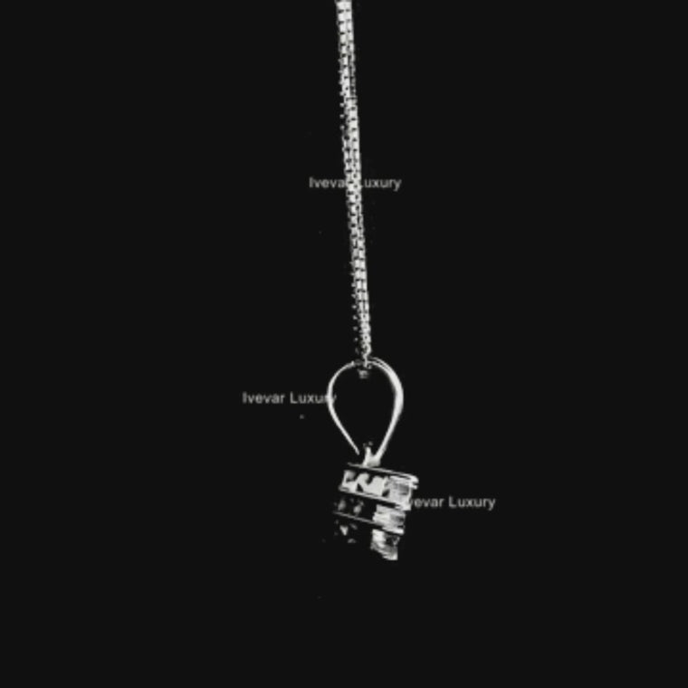 Fancy Cut Pendant With Tapered Bail Box Chain video