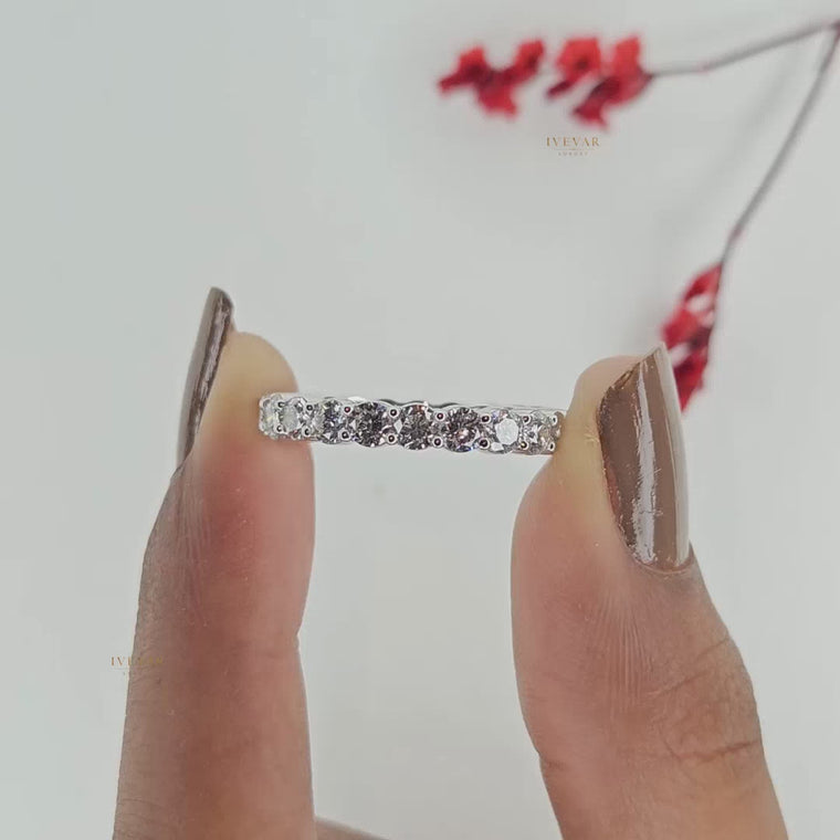 Round Brilliant Full Eternity Wedding Band Ring video